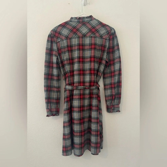 UNTUCKit for Her Harrison Red Plaid Button Up Shirt Dress Holiday Size 4 - Picture 2 of 12